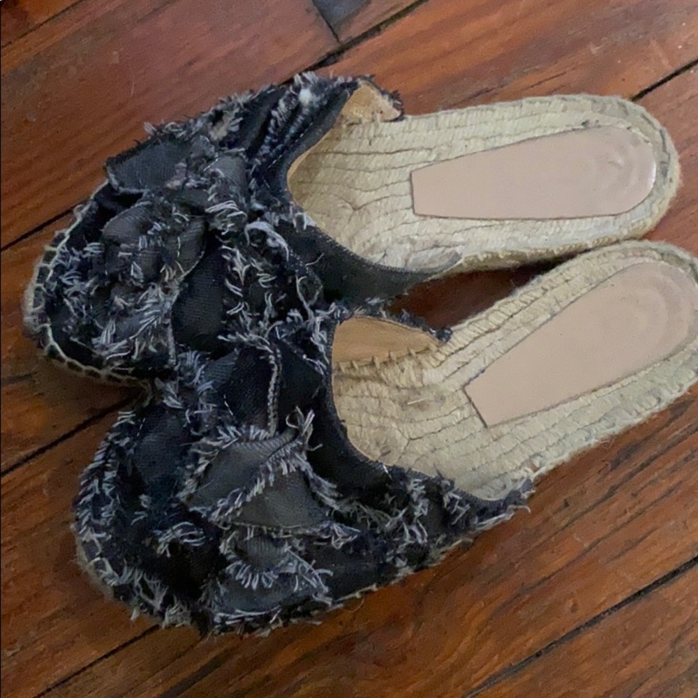 RENVY SLIP ON DENIM BOW ESPADRILLES